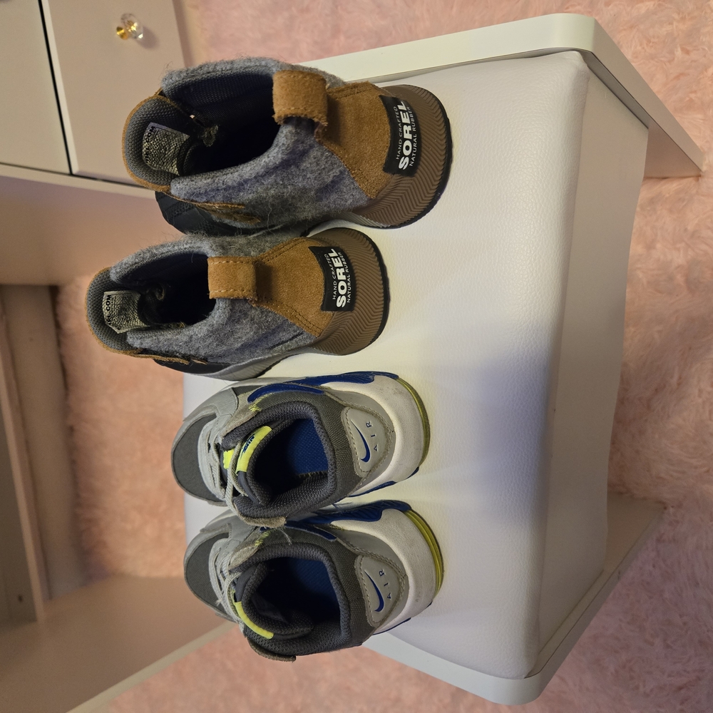 Sorel and Nike Kids Shoes - Brown, Gray, Blue